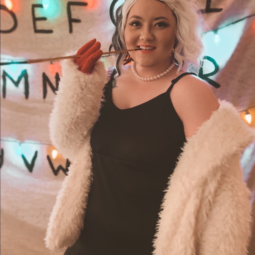 White/Cream Fluffy Coat